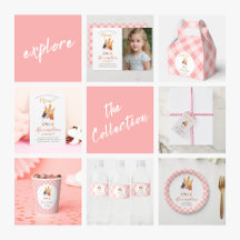 Kitten Meow Pink Crown Girl Kitty Cat Birthday