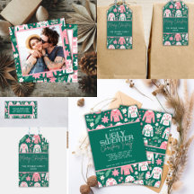 Pink Green Ugly Christmas Sweater Party