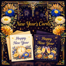 New Years Greeting Cards Collection 