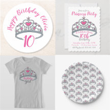 Pink Princess Tiara Party Collection