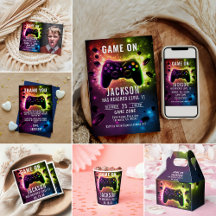 Level Up! Neon Video Game Birthday Party 