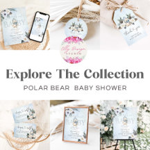 Cute Polar Bear Winter Baby Shower 