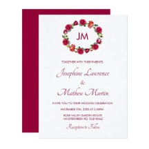 Pretty Roses Monogram Wreath