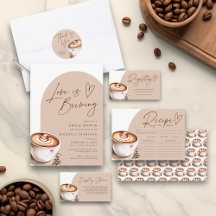 Coffee Cappuccino Love is Brewing Bridal Shower