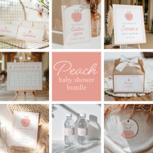 Pink Sweet Little Peach Baby Shower Collection