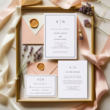 Minimal and Chic Wedding   Letterpress