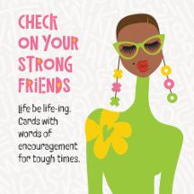 Cards with words of encouragement for tough times.