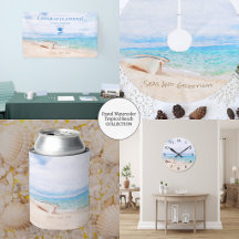 Pastel Watercolor Tropical Beach -MPS
