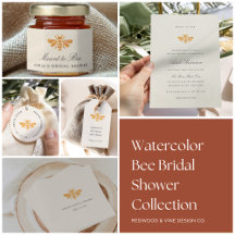 Watercolor Bee Bridal Shower