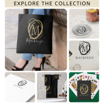 Elegant Unique Monogram Office and Accessories