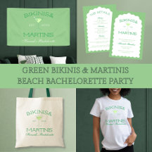 Bikinis & Martinis Green Beach Bachelorette Party