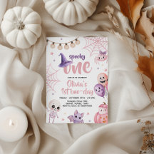 Pink Witch Spooky One 1st Birthday Collection