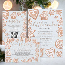 Cute winter Christmas little cookie baby shower