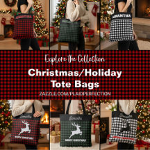 Christmas Holiday Tote Bags