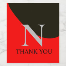 Vintage Red and Black Abstract Art