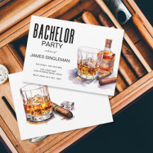 Bourbon & Cigars Bachelor Party Gifts and Supplies