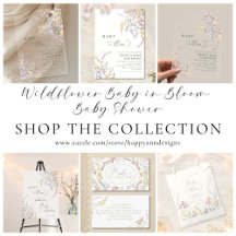 Elegant Wildflower Baby in Bloom Baby Shower 