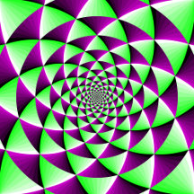 Rotating optical illusion effect