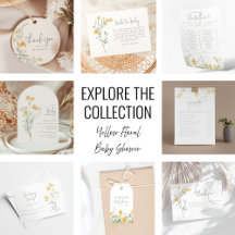 Elegant Yellow Floral Baby Shower