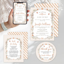 Dried flowers wildflowers baby girl shower