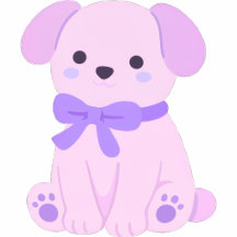 Cute Kawaii Pastel Purple Puppy