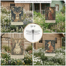 Vintage William Morris Cottage Core Garden Flags