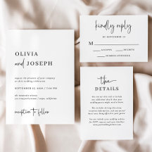 Simple Modern and Minimalist | Letterpress Wedding