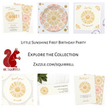 Little Sunshine First 1st Birthday Party Supplies
