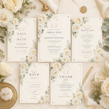 Timeless Ivory Floral Wedding Suite