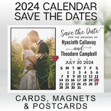 2024 Calendar Photo Save the Date Cards & Magnets