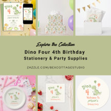 Dino Four Dinosaur 4th Birthday Party