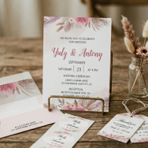 Romantic Rose and Champagne Boho Chic Wedding