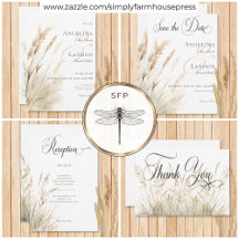 Rustic Boho Dried Tan Grass Wedding