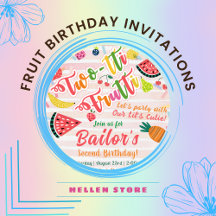 Fruit Birthday Invitations