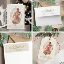 Elegant Oval Frame Merry Christmas Collection