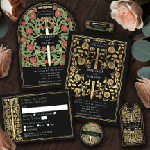 Medieval Sword Wedding Collection-Black