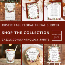 Rustic Fall Floral Bridal Shower Collection