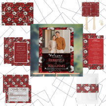 Custom Anemones Flower Themed Wedding Essentials