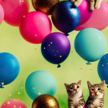 Mini Balloon Kitty Pair
