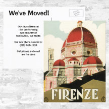 Vintage Illustrations on Change of Address Cards