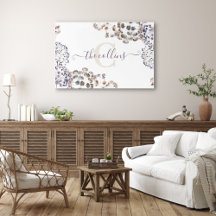 Monogrammed Watercolor Floral Acrylic Art