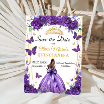 Purple Floral Quinceañera 