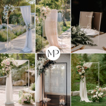 Elegant Modern Acrylic Wedding Signs
