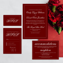 Classic Crimson Red Wedding