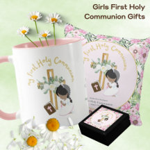 Black Brown Hair Girls First Holy Communion Gifts 