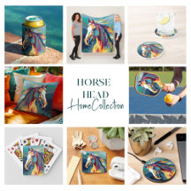 Watercolors horse head illustration