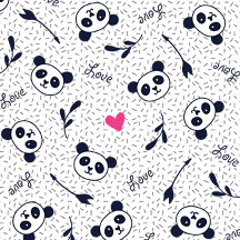 Cute Panda Pattern Design Collection