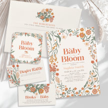 Baby in Bloom Boho Wildflower Girl Baby Shower
