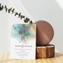 Elegant Abstract Watercolor Modern Wedding