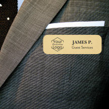 Employee Magnetic Safety Pin Gold Custom Logo Name